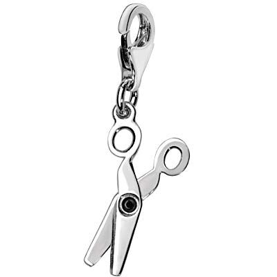 Quiges Charm con Cierre Colgante Tijeras con Circonita Blanca de Plata de Ley 925 Mujer para Pulseras Europeas Quiges Charm con Cierre Colgante Tijeras con Circonita Blanca de Plata de Ley 925 Mujer para Pulseras Europeas