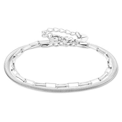Tamaris Conjunto de pulsera para mujer, resistente al agua, de acero inoxidable, 22 cm, Acero inoxidable, No es una piedra preciosa Tamaris Conjunto de pulsera para mujer, resistente al agua, de acero inoxidable, 22 cm, Acero inoxidable, No es una piedra preciosa