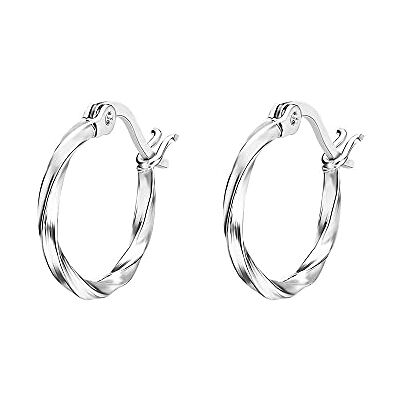 Lotus Aros de Plata Mujer Pendientes Mujer Plata de ley 925, Ligeros, Cómodos y Resistentes, Cierre Seguro de Clip, Hoops, Argollas de Plata Lotus Aros de Plata Mujer Pendientes Mujer Plata de ley 925, Ligeros, Cómodos y Resistentes, Cierre Seguro de Clip, Hoops, Argollas de Plata