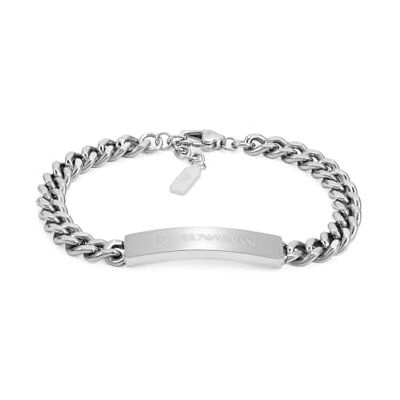 Giorgio Armani Pulsera para Hombre en Tono Plateado, Giorgio Armani Pulsera para Hombre en Tono Plateado,