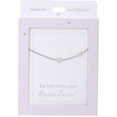 Depesche Collar para mujer con colgante de corazón, color plateado o dorado, 42-47 cm, ajustable, en diferentes variantes con símbolos, letras o signos del zodiaco, Filigran, Acero inoxidable, No es Depesche Collar para mujer con colgante de corazón, color plateado o dorado, 42-47 cm, ajustable, en diferentes variantes con símbolos, letras o signos del zodiaco, Filigran, Acero inoxidable, No es