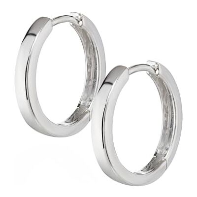 NKlaus par de plata genuina 925 pendientes de aro con bisagra cuadrados redondeados 17mm NKlaus par de plata genuina 925 pendientes de aro con bisagra cuadrados redondeados 17mm