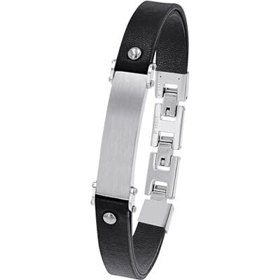 s.Oliver Pulsera identificativa para hombre, acero inoxidable, 18,5 + 1,5 + 1,5 cm, plata, regalo en caja de regalo para joyas s.Oliver Pulsera identificativa para hombre, acero inoxidable, 18,5 + 1,5 + 1,5 cm, plata, regalo en caja de regalo para joyas