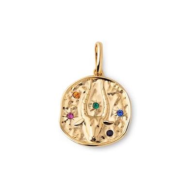 SINGULARU Charm Organic Colors Zodiaco. Colgante en Latón con Acabado Baño de Oro de 18Kt. Charm Combinable con Collar. Joyas para Mujer. Capricornio SINGULARU Charm Organic Colors Zodiaco. Colgante en Latón con Acabado Baño de Oro de 18Kt. Charm Combinable con Collar. Joyas para Mujer. Capricornio
