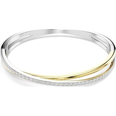 Swarovski Brazalete Hyperbola, Talla redonda, Blanco, Combinación de acabados metálicos Swarovski Brazalete Hyperbola, Talla redonda, Blanco, Combinación de acabados metálicos