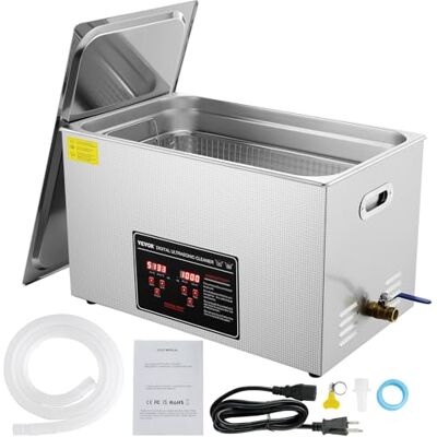 VEVOR Limpiador Ultrasónico 30L, Bandeja Ultrasónica Digital de Acero Inoxidable con Calefacción Tiempo y Temperatura Ajustable Dispositivo de Limpieza Ultrasónica para Joyería Gafas Relojes VEVOR Limpiador Ultrasónico 30L, Bandeja Ultrasónica Digital de Acero Inoxidable con Calefacción Tiempo y Temperatura Ajustable Dispositivo de Limpieza Ultrasónica para Joyería Gafas Relojes