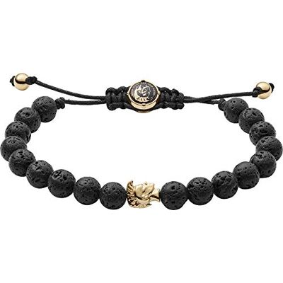 Diesel Pulsera de hombre de cuentas semipreciosas con cierre deslizante Diesel Pulsera de hombre de cuentas semipreciosas con cierre deslizante