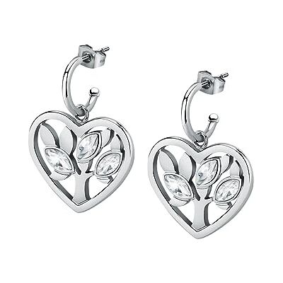 Morellato Vita SAUD07 Pendientes para mujer, colección cápsula de acero, cristales, Acero de aleación de cristal, Crystal Morellato Vita SAUD07 Pendientes para mujer, colección cápsula de acero, cristales, Acero de aleación de cristal, Crystal