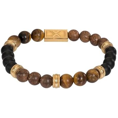 iXXXi Men Pulsera de perlas Cliff Gold M, M, Resina, No es una piedra preciosa iXXXi Men Pulsera de perlas Cliff Gold M, M, Resina, No es una piedra preciosa