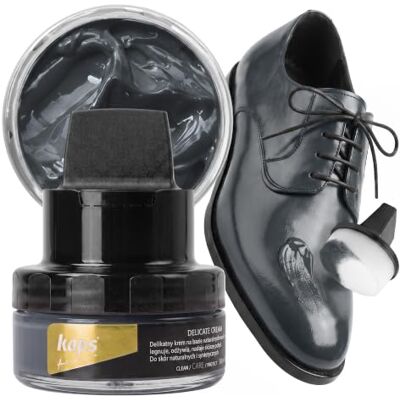 Kaps Crema para Zapatos con Aplicador de Esponja, Cuidado Intensivo y Nutritivo del Cuero, Delicate, 70 Colores Kaps Crema para Zapatos con Aplicador de Esponja, Cuidado Intensivo y Nutritivo del Cuero, Delicate, 70 Colores