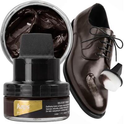 Kaps Crema para Zapatos con Aplicador de Esponja, Cuidado Intensivo y Nutritivo del Cuero, Delicate, 70 Colores Kaps Crema para Zapatos con Aplicador de Esponja, Cuidado Intensivo y Nutritivo del Cuero, Delicate, 70 Colores