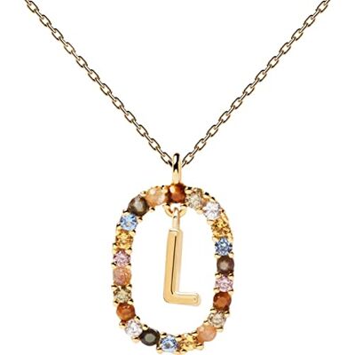 P D PAOLA – Collar con letra L, plata de ley 925, chapado en oro de 18 quilates, joya para mujer P D PAOLA – Collar con letra L, plata de ley 925, chapado en oro de 18 quilates, joya para mujer