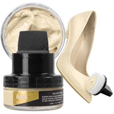 Kaps Crema para Zapatos con Aplicador de Esponja, Cuidado Intensivo y Nutritivo del Cuero, Delicate, 70 Colores Kaps Crema para Zapatos con Aplicador de Esponja, Cuidado Intensivo y Nutritivo del Cuero, Delicate, 70 Colores
