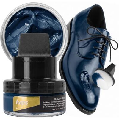 Kaps Crema para Zapatos con Aplicador de Esponja, Cuidado Intensivo y Nutritivo del Cuero, Delicate, 70 Colores Kaps Crema para Zapatos con Aplicador de Esponja, Cuidado Intensivo y Nutritivo del Cuero, Delicate, 70 Colores