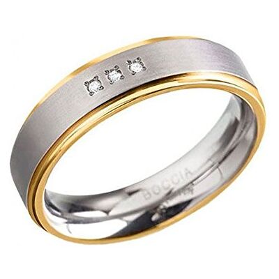 Boccia Petanca Unisex-Anillo Titan Parte Oro Diamond (0,015 CT) Corte Brillante Gr, 61 Transparencia (19.4) Boccia Petanca Unisex-Anillo Titan Parte Oro Diamond (0,015 CT) Corte Brillante Gr, 61 Transparencia (19.4)