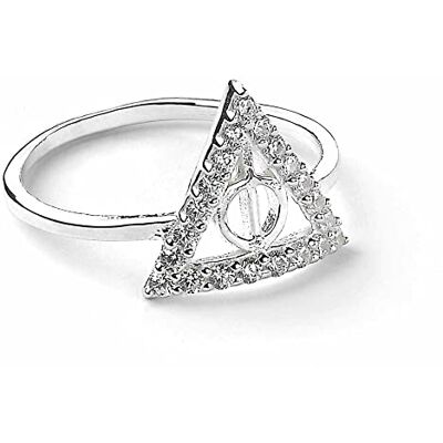Harry Potter Anillo de Plata de Ley Oficial de The Carat Shop Harry Potter Anillo de Plata de Ley Oficial de The Carat Shop