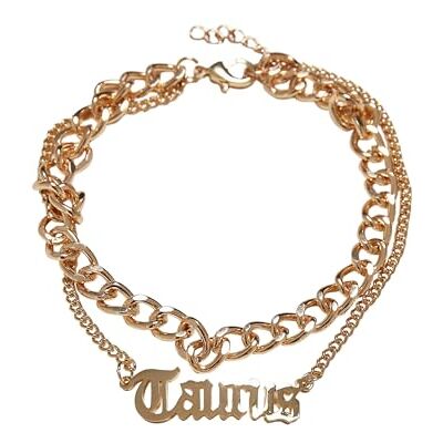 Urban Classics Tobillera Zodiac Golden Anklet unisex, color taurus, talla L/XL Urban Classics Tobillera Zodiac Golden Anklet unisex, color taurus, talla L/XL