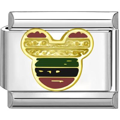 Quiges Módulo de eslabones de estilo italiano de 9 mm de acero inoxidable para pulseras de estilo italiano Quiges Módulo de eslabones de estilo italiano de 9 mm de acero inoxidable para pulseras de estilo italiano