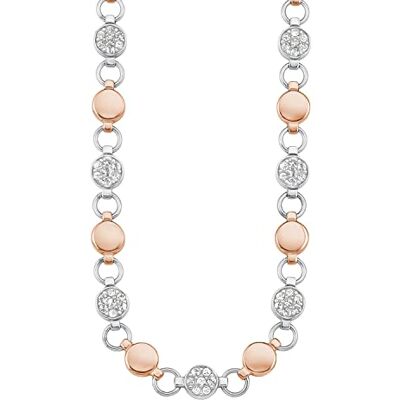 s.Oliver Collar Collar de Acero Inoxidable para Señoras, con Cristal, 42+3 cm, Bicolor, Viene en Caja de Regalo de joyería s.Oliver Collar Collar de Acero Inoxidable para Señoras, con Cristal, 42+3 cm, Bicolor, Viene en Caja de Regalo de joyería
