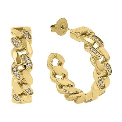Joop! Pendientes de aro para mujer, color plata, se entregan en caja de regalo de joyería. Joop! Pendientes de aro para mujer, color plata, se entregan en caja de regalo de joyería.