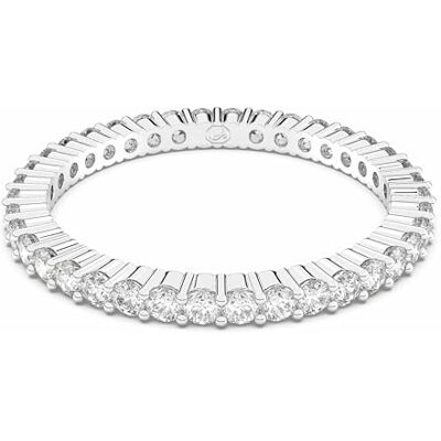 Swarovski Anillo Vittore, Talla redonda, Blanco, Acabado en tono plateado Swarovski Anillo Vittore, Talla redonda, Blanco, Acabado en tono plateado