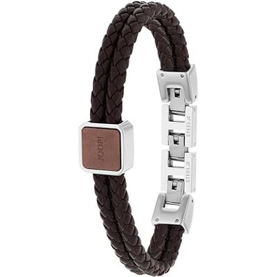 Joop! pulsera de acero inoxidable para hombre, 18,5+1,5+1,5 cm, plateada, se entrega en caja de regalo de joyería, Joop! pulsera de acero inoxidable para hombre, 18,5+1,5+1,5 cm, plateada, se entrega en caja de regalo de joyería,