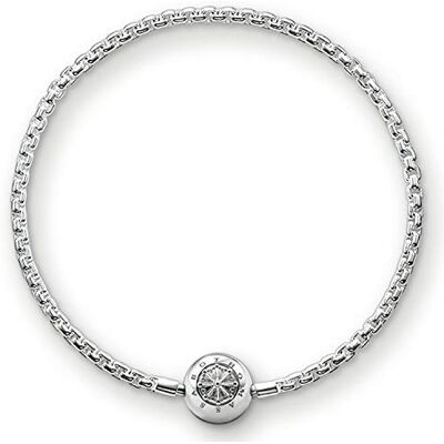Thomas Sabo Pulsera para Mujer Cuentas Plata de Ley 925 , 16 cm, Plata Thomas Sabo Pulsera para Mujer Cuentas Plata de Ley 925 , 16 cm, Plata