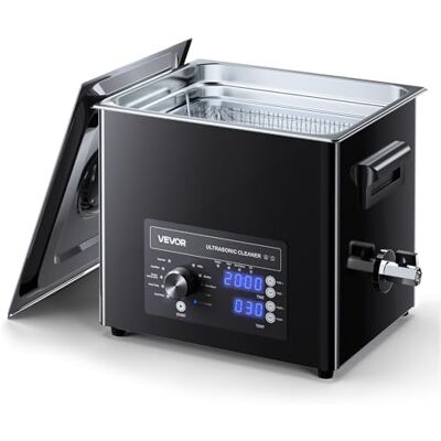 VEVOR Limpiador Ultrasónico 10 L, Máquina de Ultrasonido para Limpieza con Control de Perilla, de Acero Inoxidable, con Cesta y Bola de Limpieza para Relojes, Maquinillas de Afeitar, Joyas, Negro VEVOR Limpiador Ultrasónico 10 L, Máquina de Ultrasonido para Limpieza con Control de Perilla, de Acero Inoxidable, con Cesta y Bola de Limpieza para Relojes, Maquinillas de Afeitar, Joyas, Negro