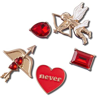 Crocs 5-pack Celebration Jibbitz Shoe Charms, Encantos para zapatos, unisex-adulto, Elevated Valentines, Talla única Crocs 5-pack Celebration Jibbitz Shoe Charms, Encantos para zapatos, unisex-adulto, Elevated Valentines, Talla única