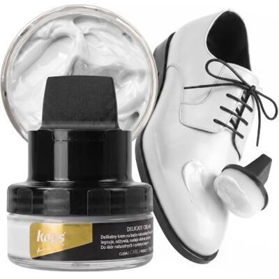 Kaps Crema para Zapatos con Aplicador de Esponja, Cuidado Intensivo y Nutritivo del Cuero, Delicate, 70 Colores Kaps Crema para Zapatos con Aplicador de Esponja, Cuidado Intensivo y Nutritivo del Cuero, Delicate, 70 Colores
