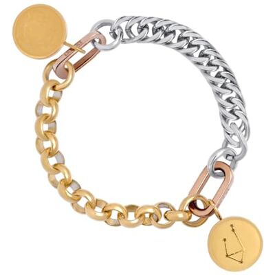iXXXi Connect Pulsera compuesta Trébol Oro 17cm, 17cm, Acero inoxidable, No es una piedra preciosa iXXXi Connect Pulsera compuesta Trébol Oro 17cm, 17cm, Acero inoxidable, No es una piedra preciosa