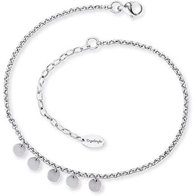 Engelsrufer Tobillera para mujer con perlas o circonitas, plata de ley 925 rodiada o acero inoxidable, longitud ajustable, sin níquel, apta para alérgicos, Länge 22 + 5 cm, Acero inoxidable, No es una Engelsrufer Tobillera para mujer con perlas o circonitas, plata de ley 925 rodiada o acero inoxidable, longitud ajustable, sin níquel, apta para alérgicos, Länge 22 + 5 cm, Acero inoxidable, No es una