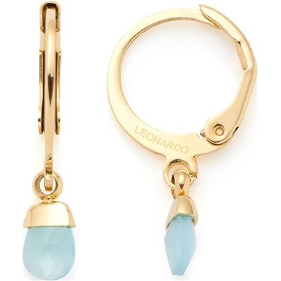 JEWELS BY LEONARDO Leonardo Jewels Ciao Evi Pendientes de aro de acero inoxidable dorado con forma de gota con piedras de cristal azul, Eine Grösse, Acero inoxidable, No es una piedra preciosa JEWELS BY LEONARDO Leonardo Jewels Ciao Evi Pendientes de aro de acero inoxidable dorado con forma de gota con piedras de cristal azul, Eine Grösse, Acero inoxidable, No es una piedra preciosa