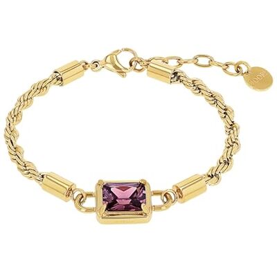 Joop! Pulsera de mujer de acero inoxidable con circonitas sintéticas, 19+3 cm, bicolor, se entrega en caja de regalo de joyería, 2039842 Joop! Pulsera de mujer de acero inoxidable con circonitas sintéticas, 19+3 cm, bicolor, se entrega en caja de regalo de joyería, 2039842