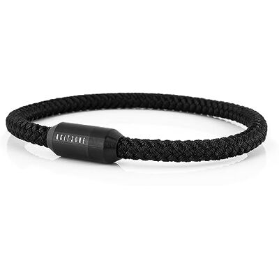 Akitsune Silvus Pulsera de nailon 5 mm de grosor Pulsera de acero inoxidable para mujer y hombre, cierre magntico Akitsune Silvus Pulsera de nailon 5 mm de grosor Pulsera de acero inoxidable para mujer y hombre, cierre magntico