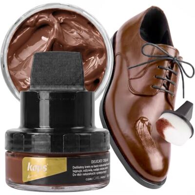 Kaps Crema para Zapatos con Aplicador de Esponja, Cuidado Intensivo y Nutritivo del Cuero, Delicate, 70 Colores Kaps Crema para Zapatos con Aplicador de Esponja, Cuidado Intensivo y Nutritivo del Cuero, Delicate, 70 Colores