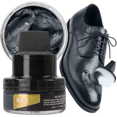 Kaps Crema para Zapatos con Aplicador de Esponja, Cuidado Intensivo y Nutritivo del Cuero, Delicate, 70 Colores Kaps Crema para Zapatos con Aplicador de Esponja, Cuidado Intensivo y Nutritivo del Cuero, Delicate, 70 Colores