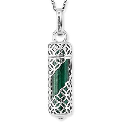 Engelsrufer , Collar de Cadena Plata esterlina Otra Forma Malachite Mujer, Plateado, Länge: 50 cm Engelsrufer , Collar de Cadena Plata esterlina Otra Forma Malachite Mujer, Plateado, Länge: 50 cm