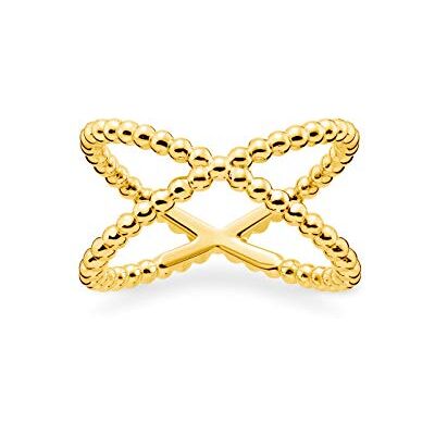Thomas Sabo Anillo Bolas Plata Chapadaen Oro , 54, Dorado Thomas Sabo Anillo Bolas Plata Chapadaen Oro , 54, Dorado