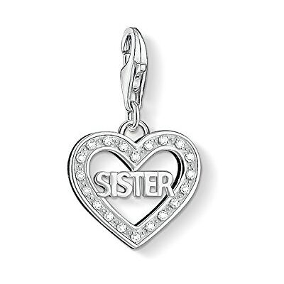 Thomas Sabo Damen Charm-Anhänger Herz Flügel Charm Club 925 Sterling Silber 0613-001-12 Thomas Sabo Damen Charm-Anhänger Herz Flügel Charm Club 925 Sterling Silber 0613-001-12