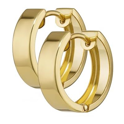 NKlaus par 333 oro amarillo pendientes con bisagra 15 x 3,9mm cuadrado brillante NKlaus par 333 oro amarillo pendientes con bisagra 15 x 3,9mm cuadrado brillante