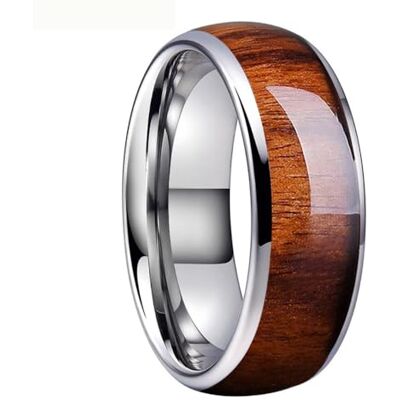 ZENSE Cómodo anillo de hombre liso en acero estilo madera ZR0178 ZENSE Cómodo anillo de hombre liso en acero estilo madera ZR0178