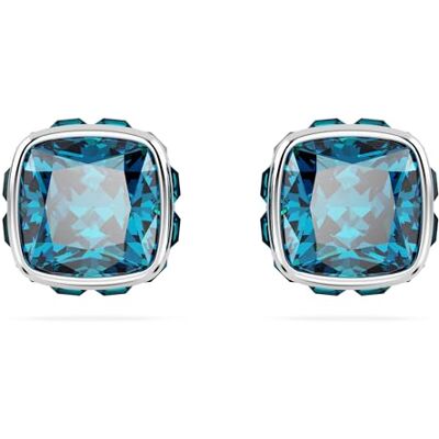 Swarovski Pendientes de botón Birthstone, Talla cuadrada, Diciembre, Azules, Baño de rodio Swarovski Pendientes de botón Birthstone, Talla cuadrada, Diciembre, Azules, Baño de rodio