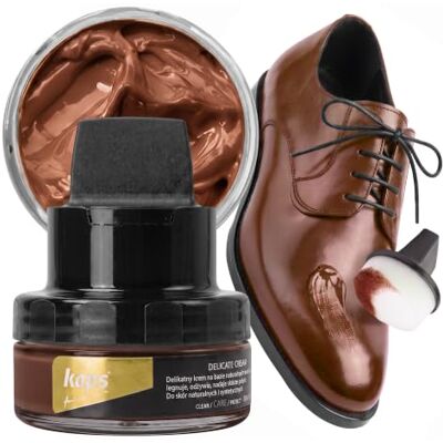 Kaps Crema para Zapatos con Aplicador de Esponja, Cuidado Intensivo y Nutritivo del Cuero, Delicate, 70 Colores Kaps Crema para Zapatos con Aplicador de Esponja, Cuidado Intensivo y Nutritivo del Cuero, Delicate, 70 Colores