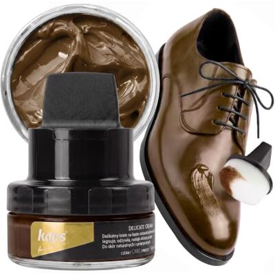 Kaps Crema para Zapatos con Aplicador de Esponja, Cuidado Intensivo y Nutritivo del Cuero, Delicate, 70 Colores Kaps Crema para Zapatos con Aplicador de Esponja, Cuidado Intensivo y Nutritivo del Cuero, Delicate, 70 Colores