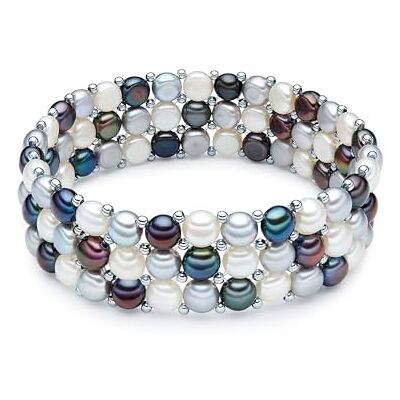 Valero Pearls Pulsera para Mujer Latón Perlas de agua dulce de cultivo Pulsera de perlas Valero Pearls Pulsera para Mujer Latón Perlas de agua dulce de cultivo Pulsera de perlas