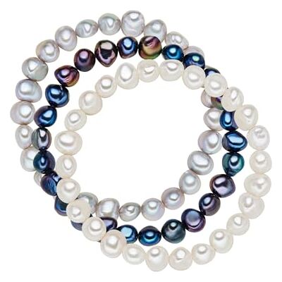 Valero Pearls Pulsera para MujerPerlas de agua dulce de cultivo Pulsera de perlas Juego de 3 Valero Pearls Pulsera para MujerPerlas de agua dulce de cultivo Pulsera de perlas Juego de 3