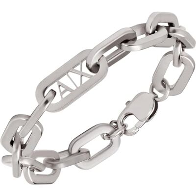 Giorgio Armani Hombre Pulsera de acero inoxidable con cierre de mosquetón Giorgio Armani Hombre Pulsera de acero inoxidable con cierre de mosquetón