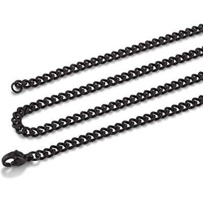 Akitsune Fibra Cadena 70cm largo 6mm amplio Collar Mujer Hombre Acero Inoxidable Broche de langosta Hombre Collar Box Rolo Plata Oro Negro Akitsune Fibra Cadena 70cm largo 6mm amplio Collar Mujer Hombre Acero Inoxidable Broche de langosta Hombre Collar Box Rolo Plata Oro Negro