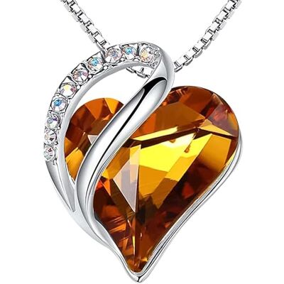 Leafael Collar Corazón Infinito Mujer con Piedra de Nacimiento Collar Corazón Infinito Mujer con Piedra de Nacimiento; colgante con cadena ajustable de 18+2 pulgadas. Leafael Collar Corazón Infinito Mujer con Piedra de Nacimiento Collar Corazón Infinito Mujer con Piedra de Nacimiento; colgante con cadena ajustable de 18+2 pulgadas.